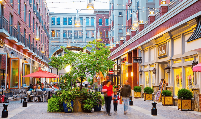 people shopping in Bethesda, Maryland